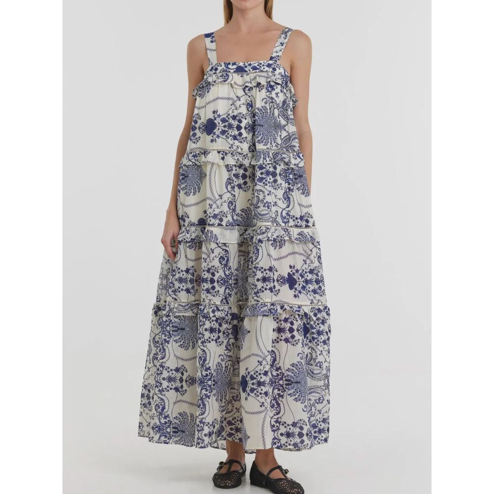 DEVOTION TWINS Reggina Floral Maxi Dress‎ NWT Small